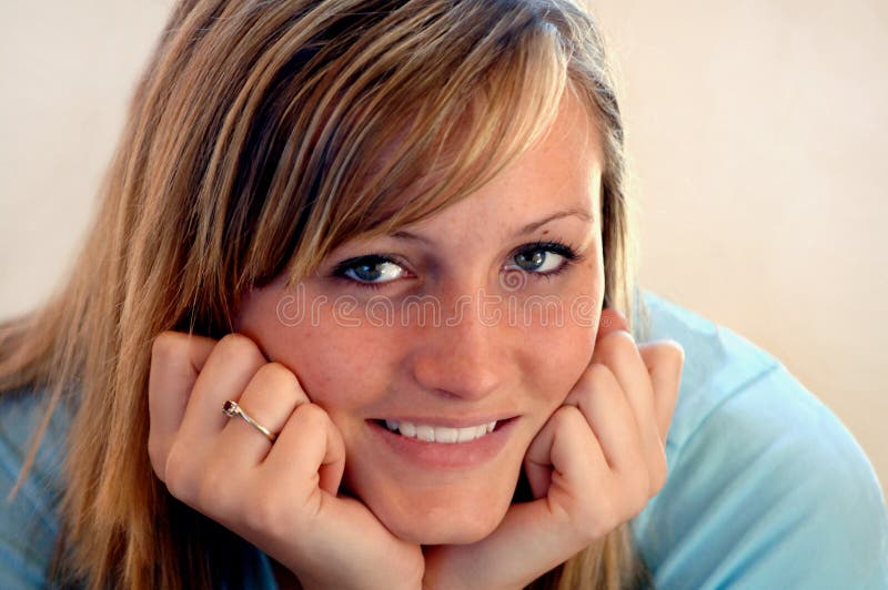 Smiling teen portrait royalty free stock image Smiling teen portrait royalty free stock image