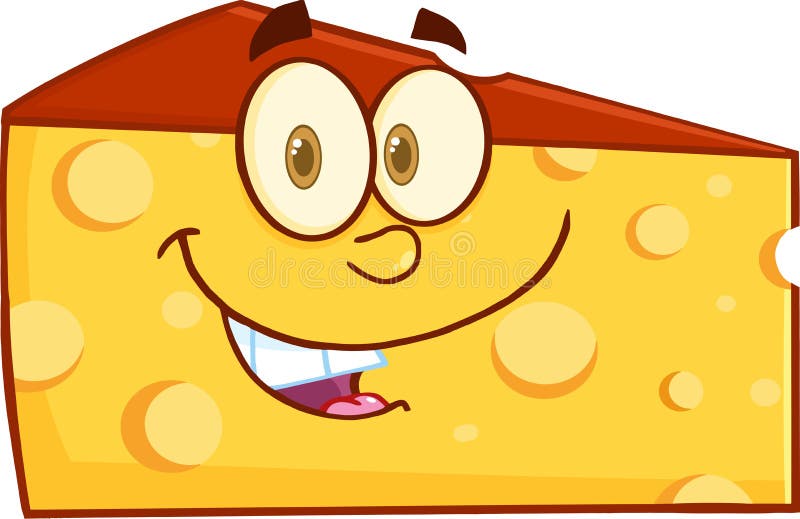 Smiling Wedge Of Cheese Cartoon Character. 