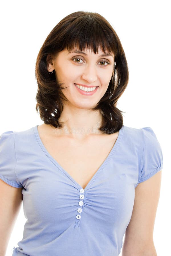 Woman smiling headshot stock image. Image of cheerful 13420721