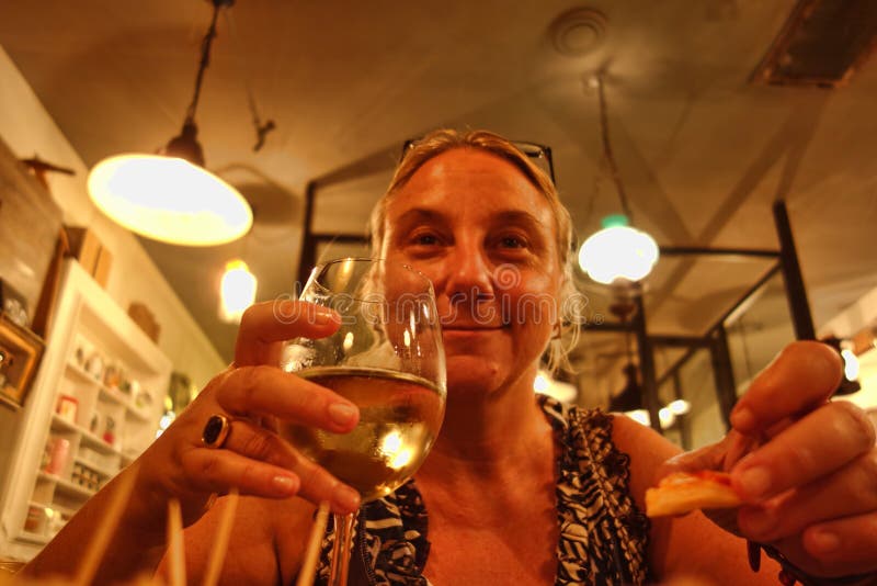 Smiling woman drink stock image. Image of smling, happy - 61227589