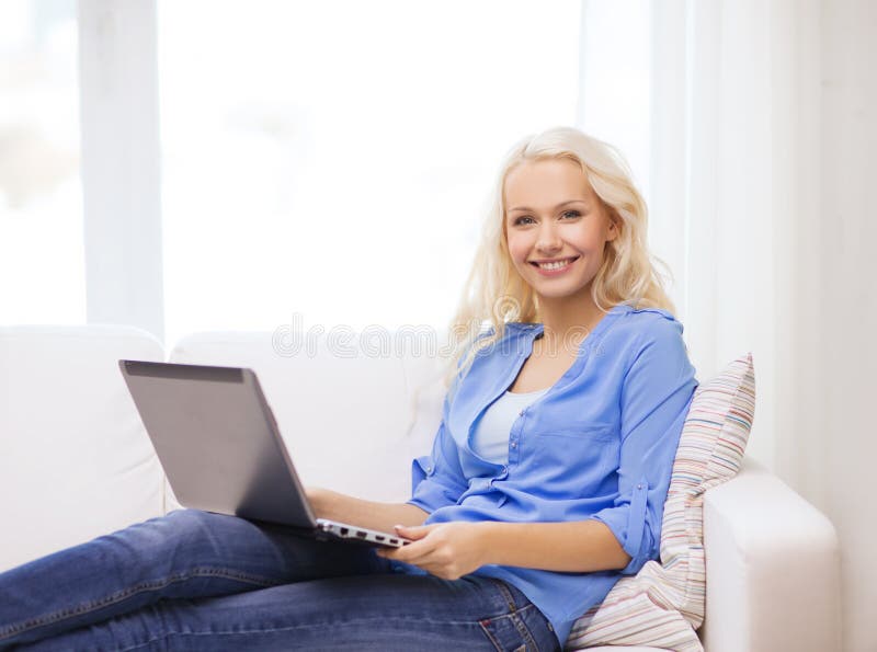 Woman working at home stock image. Image of living, recover - 1171903