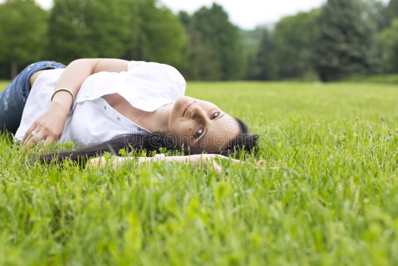 Smiling woman outdoor