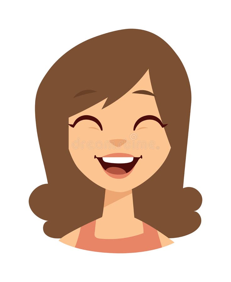 Smiling Woman Vector Illustration Stock Vector Illustration Of 