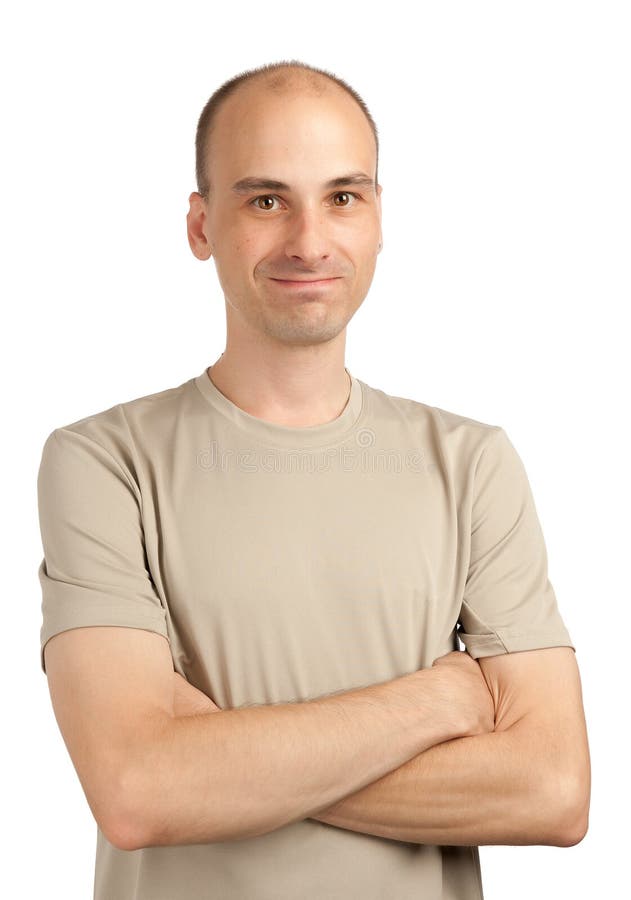 Smiling young casual man