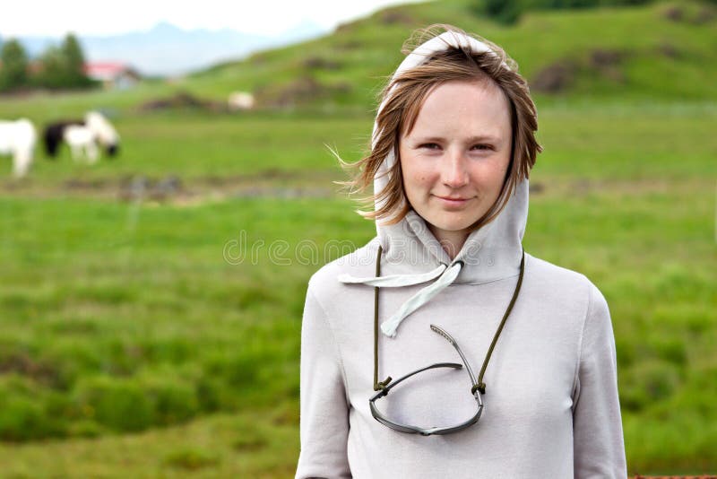 Smiling young girl stock photo Smiling young girl stock photo