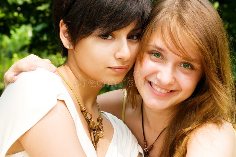 Smiling young girls