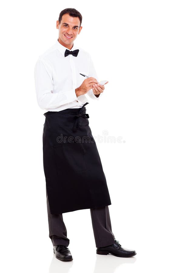 Waiter taking orders