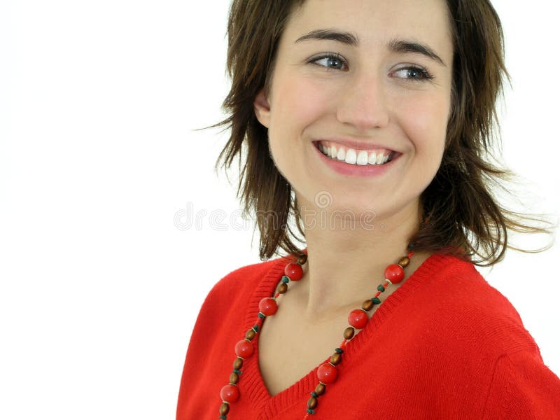 Smiling young woman stock photos