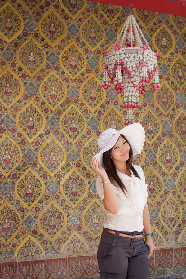 Smiling young woman. on background