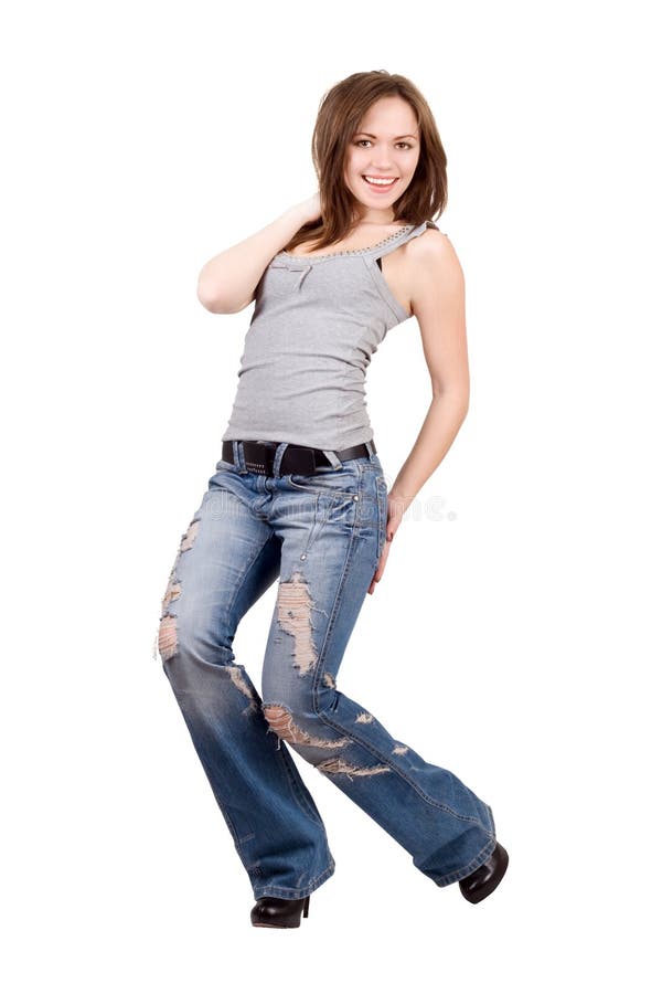 Jeans stock image. Image of american, pretty, young, happiness - 729527