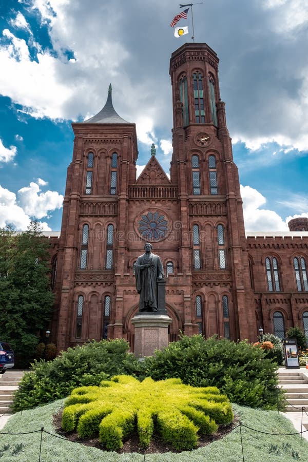 Smithsonian Castle in Washington DC. stock image