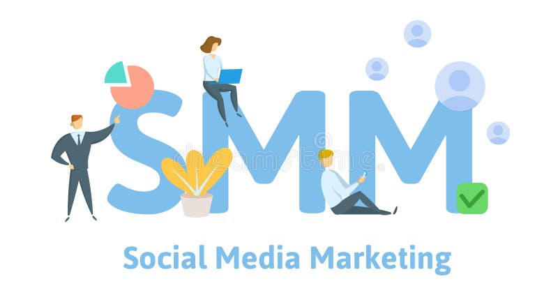 SMM, Social Media, das Technologie vermarktet Konzept mit Schlüsselwörtern, Buchstaben und Ikonen Flache Vektorillustration ein g lizenzfreie abbildung SMM, Social Media, das Technologie vermarktet Konzept mit Schlüsselwörtern, Buchstaben und Ikonen Flache Vektorillustration ein g lizenzfreie abbildung