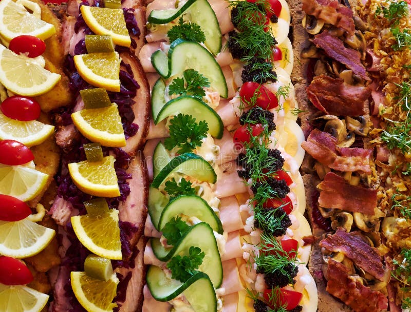 Smoerrebroed Danish open faced sandwiches royalty free stock photos Smoerrebroed Danish open faced sandwiches royalty free stock photos