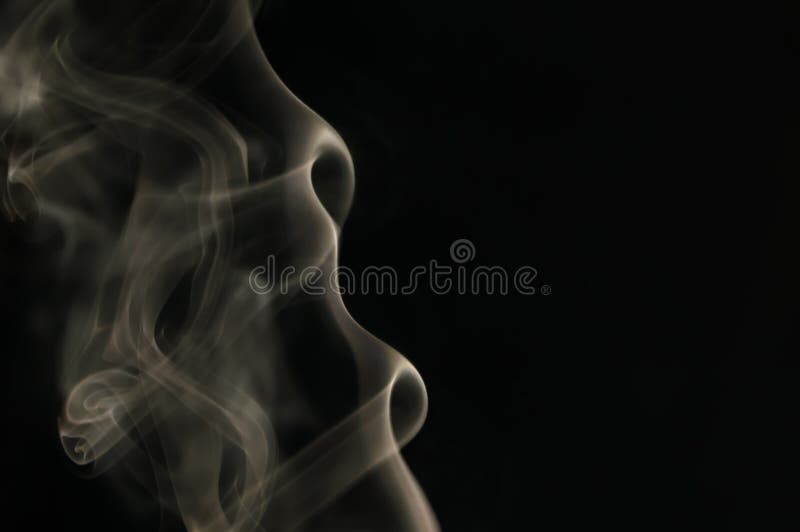 Smoke abstract. Swirls of smoke on a black background Smoke abstract. Swirls of smoke on a black background