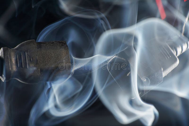 Smoke with Background structure and color foils Photographed in the studio stock image