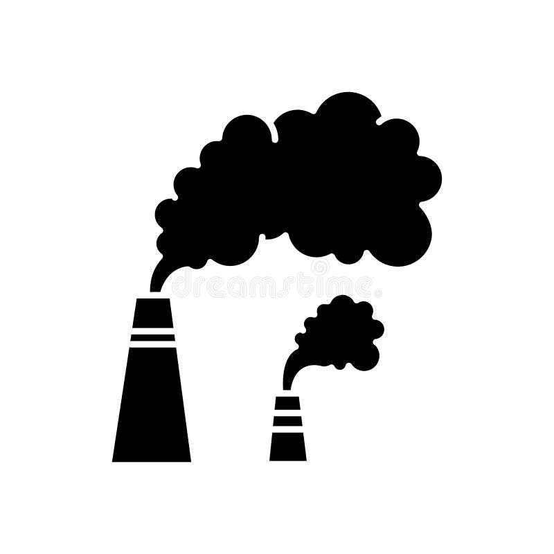 Smoke Black Glyph Icon lizenzfreie abbildung