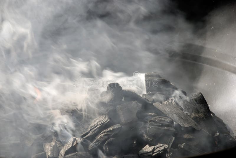 Smoke from charcoal stock photo. Image of fire, charcoal 6119162