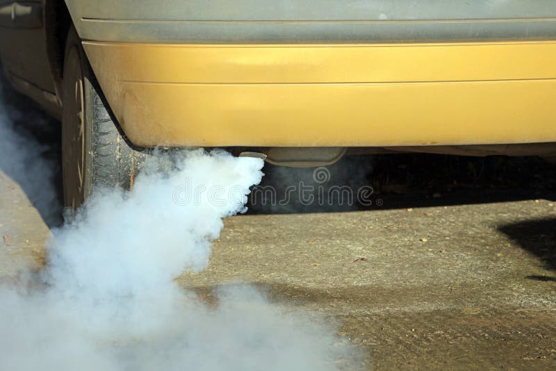 Smoke Coming from a Cars Exhaust Stock Photo Image of poisonous
