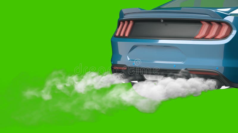 Smoke Coming Out Of The Sport Car`s Exhaust Pipe Car Exhaust Pipe 3d Animation With An Alpha