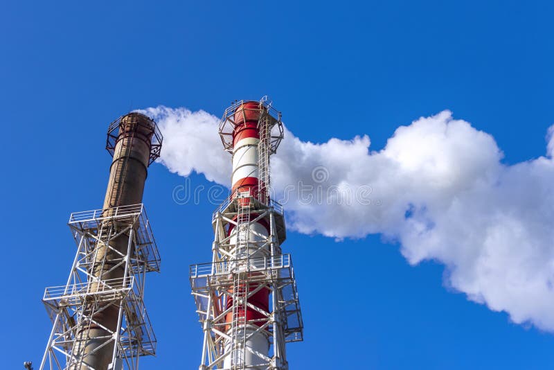 Natural Gas Used for Heating and Electricity Generation Stock Photo