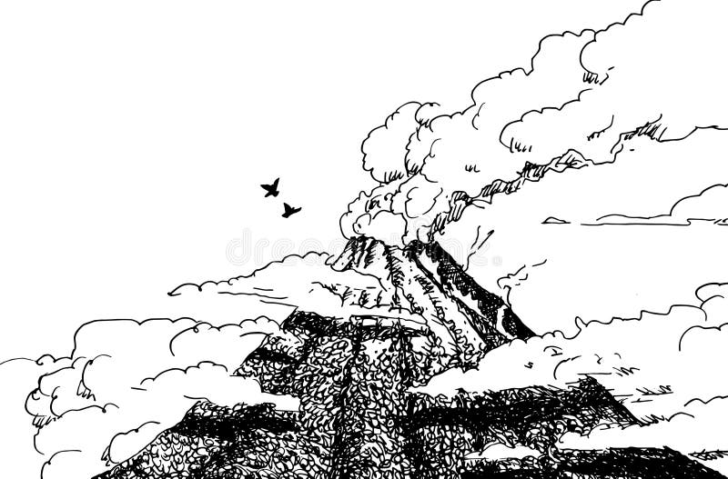Volcano Sketch - Volcano Drawing Page 7 Line 17qq Com : More about this