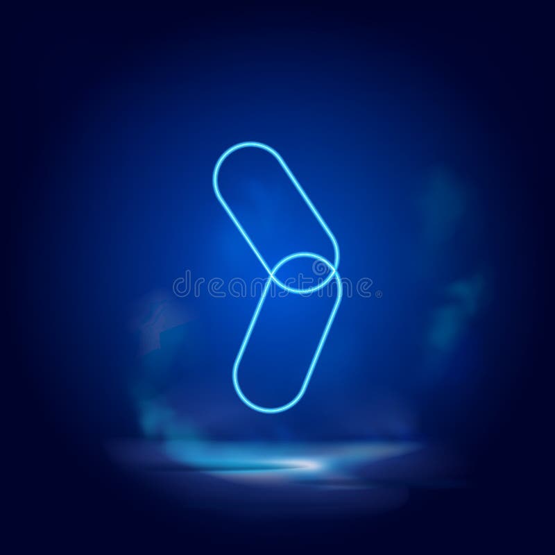 Smoke effect neon style vector icons, chain, connect, link neon icon stock illustration