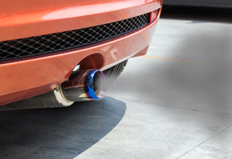 Smoke exhaust pipe car stock photo. Image of green, monoxide 13832150