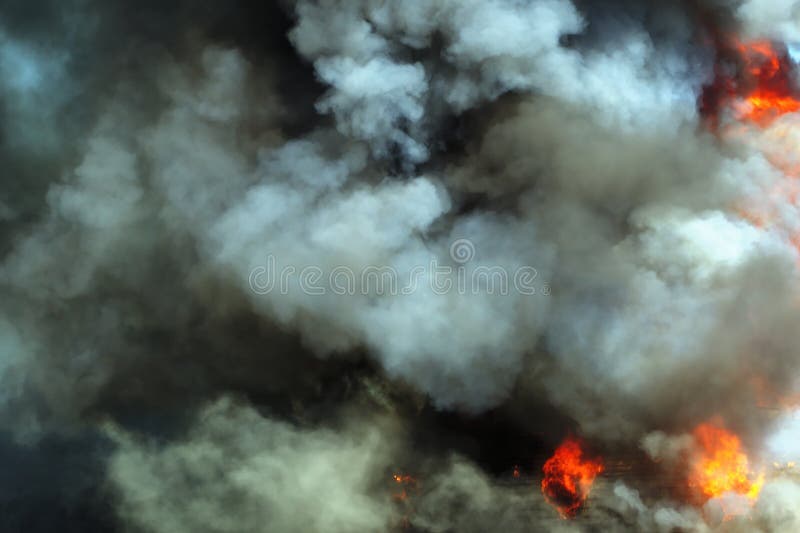 Smoke Fire Background Explosion Flame Heat Danger Destruction Disaster  Stock Photo - Image of explosion, forest: 158459190