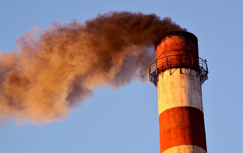 Smoke Fromthe Boiler House Pipe. Stock Image Image of boiler, house