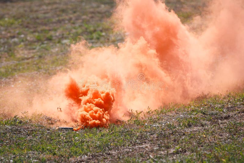 Smoke Grenade Thrown To Disguise Hostilities Stock Photo Image of