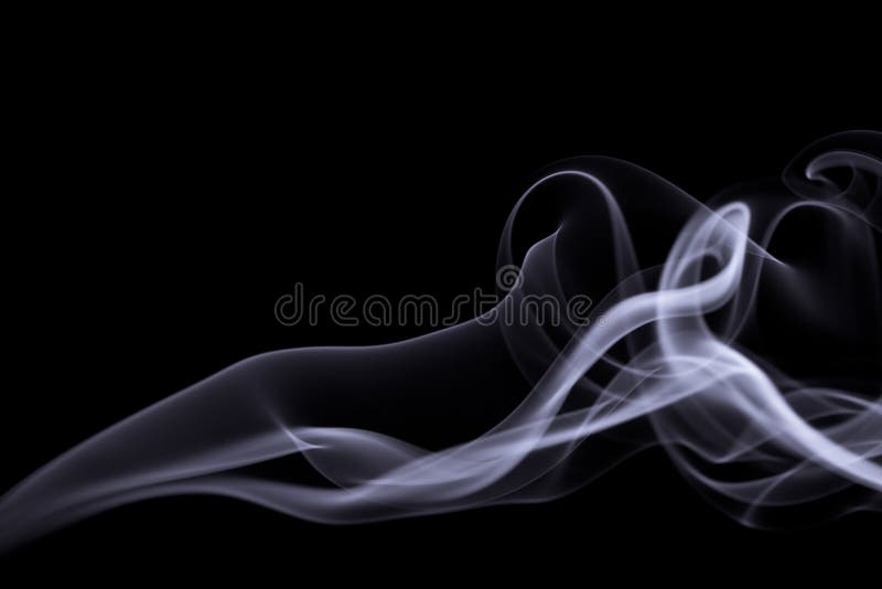 Smoke isolated on black