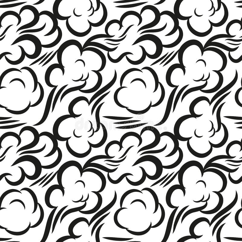 Smoke Seamless Vector Pattern Stock Vector - Illustration of electronic ...