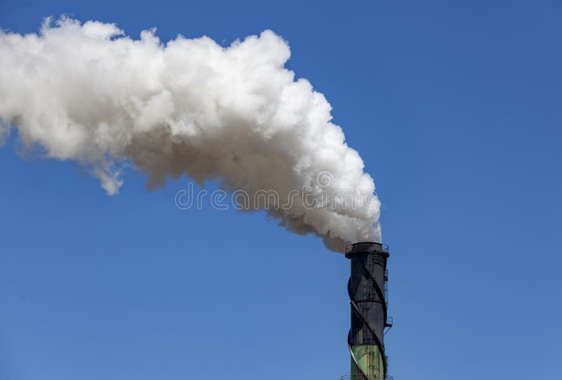 Smoke Stack Sign of Pollution Stock Image Image of dirty, environment