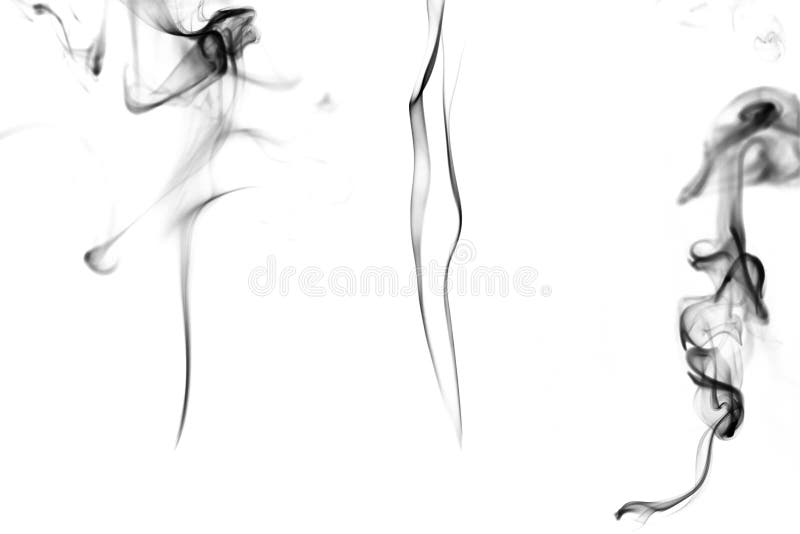 Real white steam on black background. Real white steam isolated on