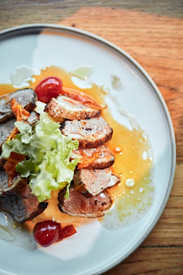 Smoked Duck Breast stock photo. Image of glace, table - 263157914
