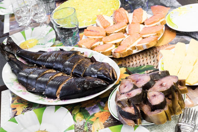 Smoked Fish stock image. Image of nutrition, salmon, steak 59494871