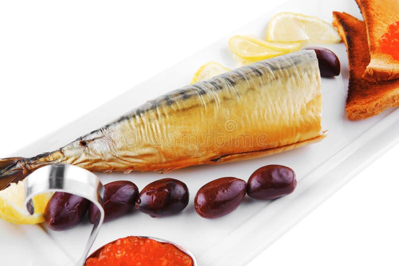 Smoked Herring and Red Caviar Stock Photo Image of breakfast