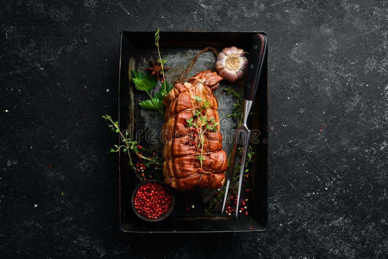 Smoked Pork Ham. Roast Meat. Top View Stock Photo Image of delicious