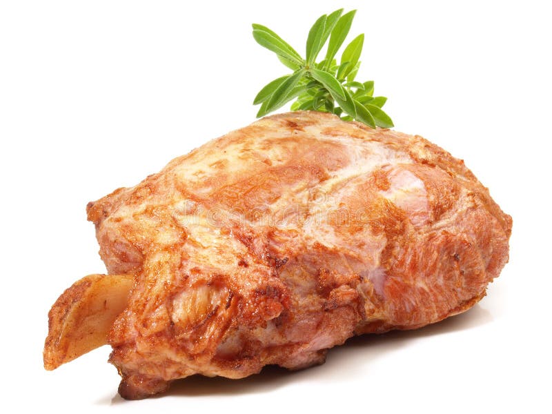 Fine Meat Smoked Pork Knuckle on White Background Stock Image Image of decoration, pork