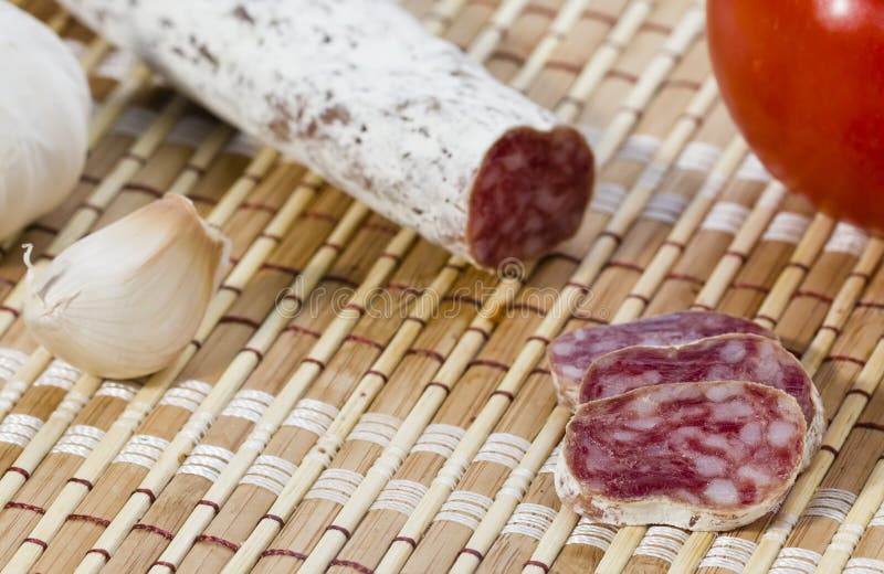 Smoked Pork Sausage. stock image. Image of kitchen, chopped 33102357