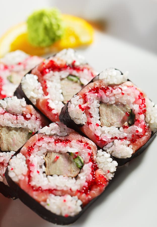 Salmon Roe Roll stock photo. Image of culture, rice, ikura 12073950