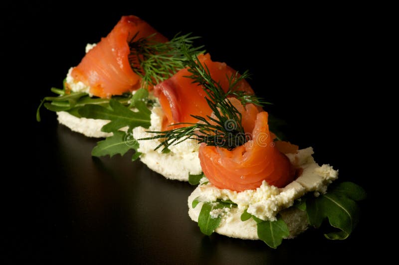 Smoked salmon snacks