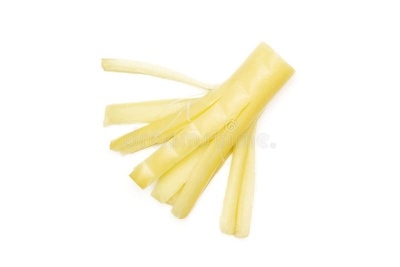 Uzený slovenský řetězec sýr stick izolovaných na bílém