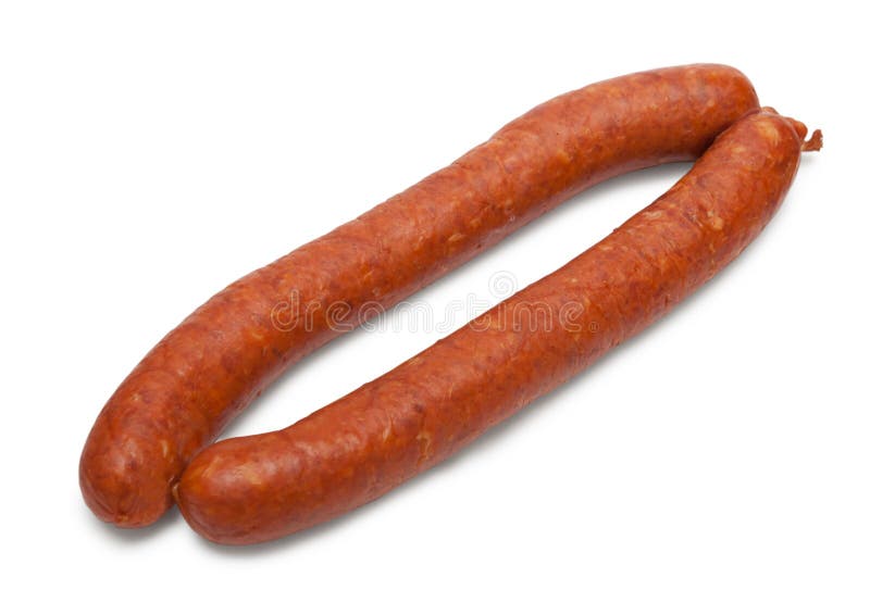 Smoked small sausage stock image. Image of snack, bloated - 32145943