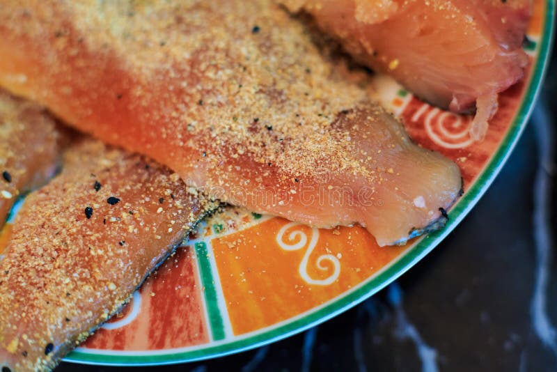 Smoked trout filet stock photo. Image of salmon, preparation 83152510