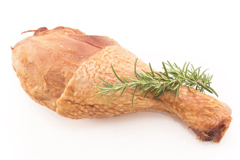 Smoked Turkey Drumstick with Rosemary Stock Photo Image of brawn