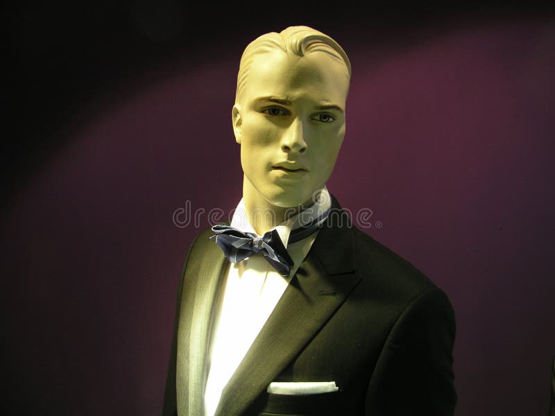 Mannequin with tuxedo and bow tie. Mannequin with tuxedo and bow tie