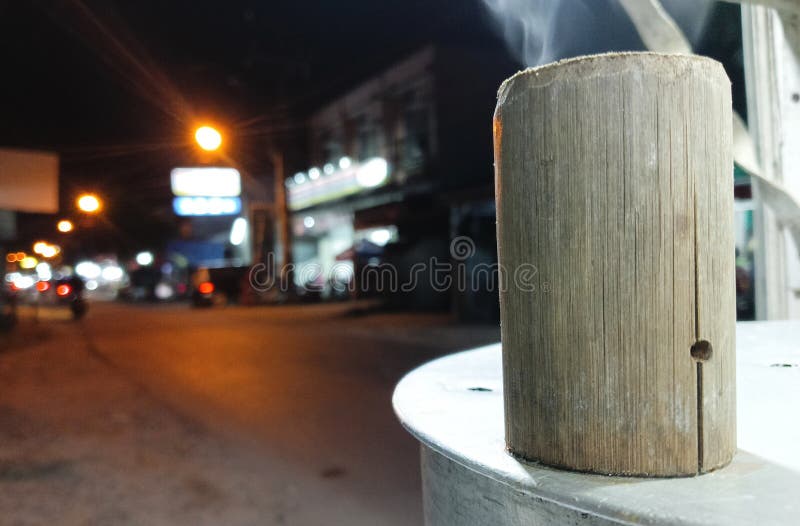 Smoking Bamboo stock image. Image of street, tradisional 250635141