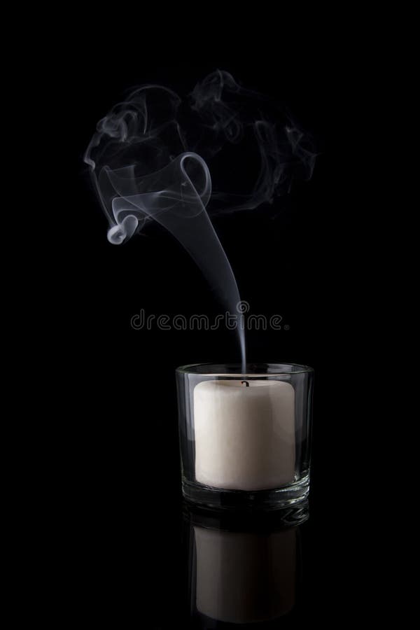 Candle just blown out stock image. Image of still, smoke 6229951