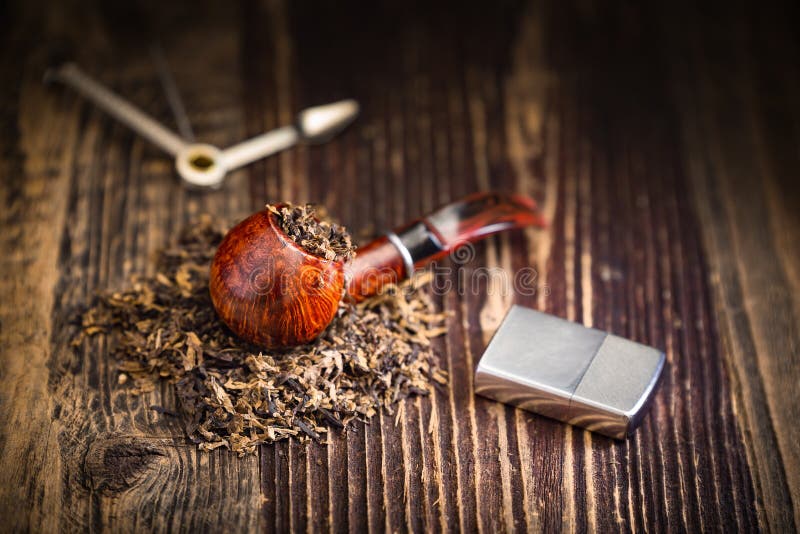 Smoking Pipe Cuban Cigar And Liquor Stock Photo Image of manager